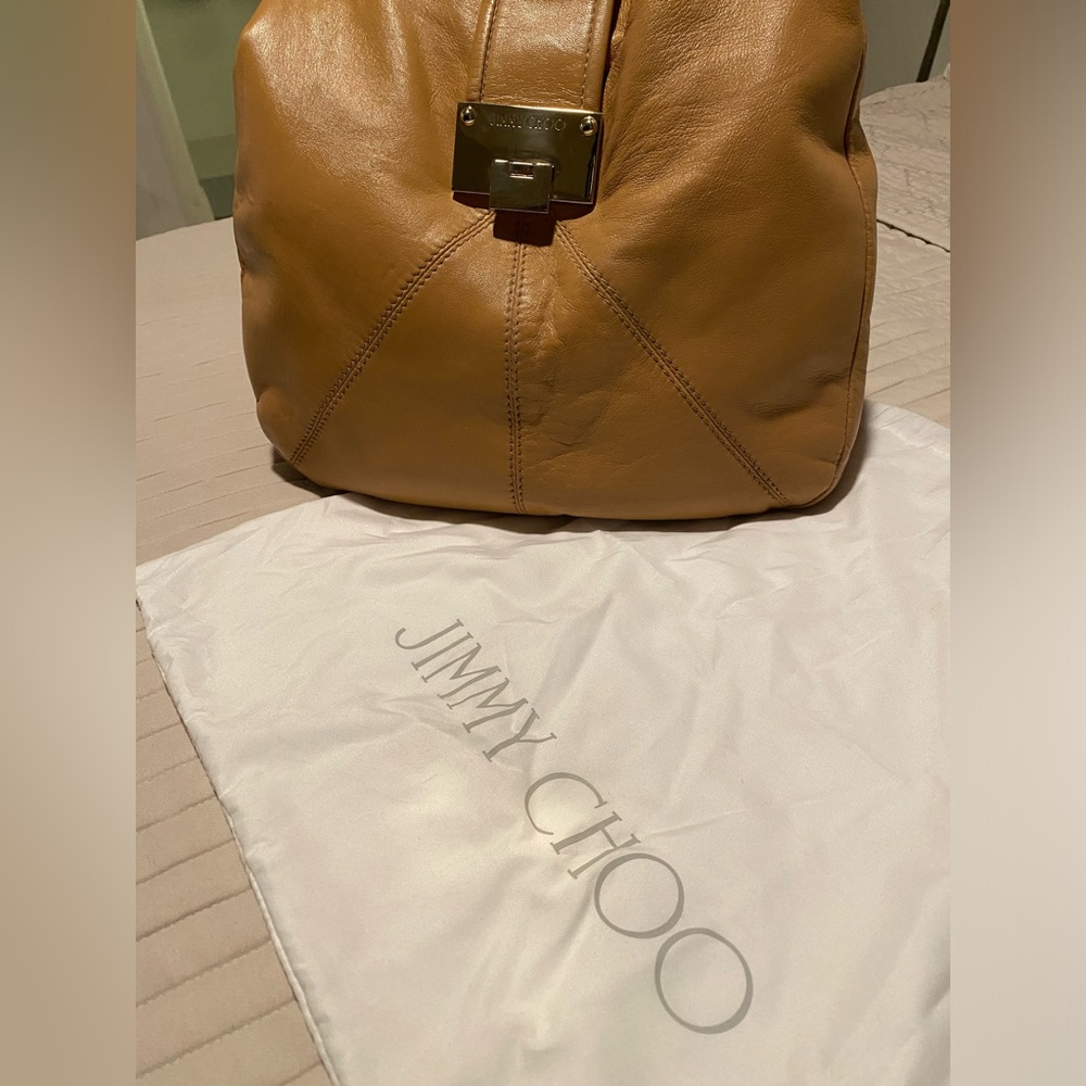 AUTHENTIC JIMMY CHOO LEATHER SHOULDER BAG